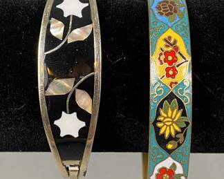 Cloisonne And Inlaid Bracelets