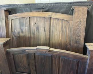 Queen western rustic bed headboard and footboard