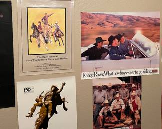 Vintage rodeo posters, rare tobacco poster and past rodeos 
