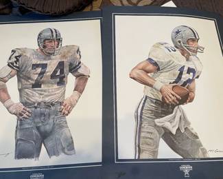 Dallas Cowboys signed posters 