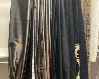 Several sets of drapes to choose from