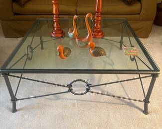 Glass top coffee table
Sofa