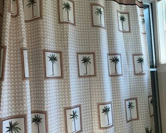 Shower curtain with some matching accessories 