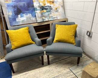 40 Furn Blue Chairs