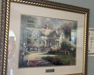 FRAMED THOMAS KINKADE PRINT WITH COA