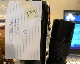 #134 Canon 100-200 MM 1:56 zoom lens in case $35.00