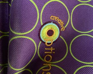 #119 Creative Options jewelry organizer case purple, green with plastic cases $20.00