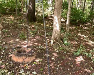 #57 Butterfly Sheppards hook with plant holder $20.00