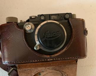 #150 Leica 1255mm 50 mm Ellmore lens vintage leather case clean/good condition $275.00