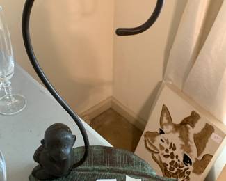 #77 Heavy Metal Monkey on a leaf w/hook $20.00