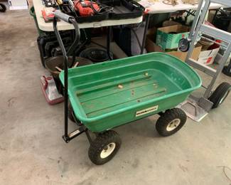 #63 Green Yard Cart Duraworx dumping 36x21x19 $30.00