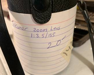 #143 Takumar 1:3.5/135 zoom lens $20.00
