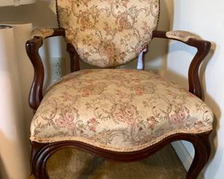 #20 Round Back Tapestry Covered Side Chair w/nailhead Trim $75.00