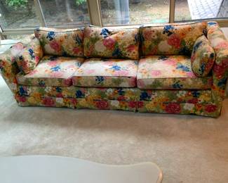 #32 Key City Floral Sofa w/loose back cushions - 91"L - You Move Upstairs $65.00