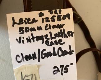 #150 Leica 1255mm 50 mm elmore lens vintage leather case clean/good condition $275.00