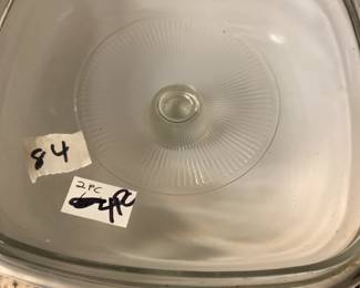 #85 Set of 4 pc Corning Ware Blue Flower Vegetable Bowls w/lids $20.00