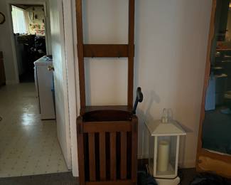 Mission Oak Hall Tree vintage