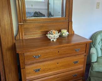Honey Oak Eastlake dresser.