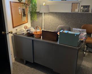 Steel case desk 