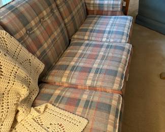 Plaid Ethan Allen sofa