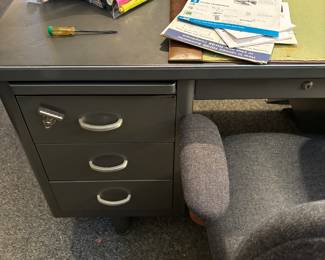 Steel case desk