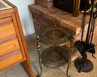 Brass two tier table