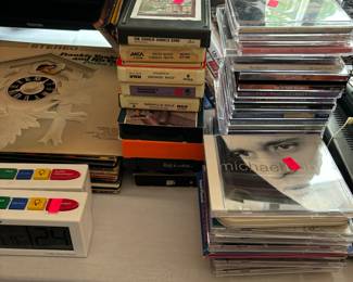 Lots of cd’s dvd’s lps, cassettes 