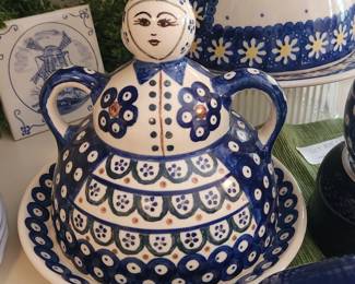Polish Pottery Pancake Warmer