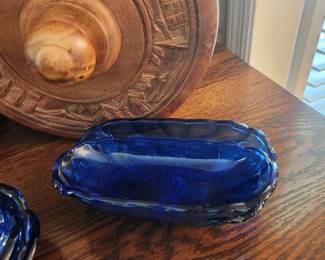 Vintage Cobalt Blue Anchor Hocking Sundae Dishes
