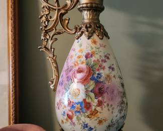 French Style Hand Painted Mantel Ewer