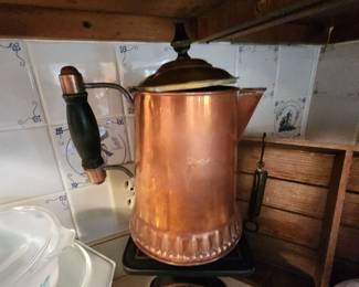 Vintage Copper Coffee Pot