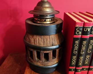 Vintage Wagon Wheel Hub Lamp