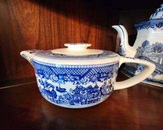 Blue and White Churchill Teapot