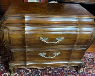 43 KARGESFrenchStyleWalnutNightstandChest