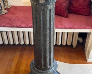 34 SolidMarble3PieceFlutedColumnFloorPedestal