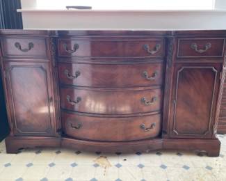 12 Mid20thCenturyMahoganyBowFrontBuffet