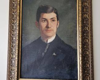 7 AntiquePaintedPortraitOfAMan1inGoldGiltFrame