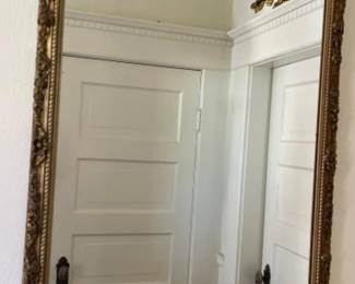 62 AntiqueRosesandRosettesGiltwoodMirror