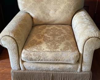 21 GoldStuddedAccentChairBySherrillMadeintheUSA