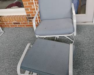 PATIO CHAIR AND OTTOMAN
