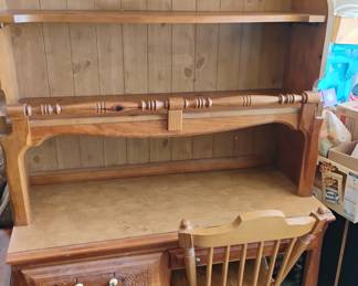 DESK WITH CHAIR AND HUTCH