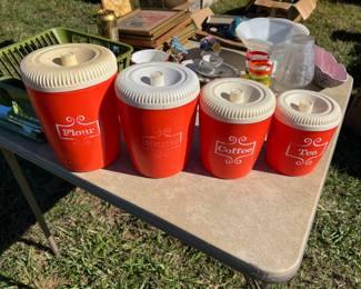 Vintage kitchen canisters