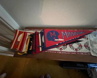 Vintage sports pennants