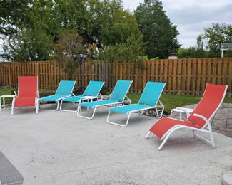Telescope poolside loungers $85each; Telescope polymer poolside tables $32
This is 50% off price