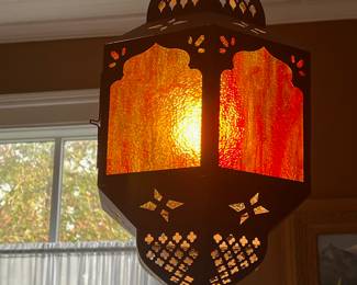 Moroccan-style light fixture