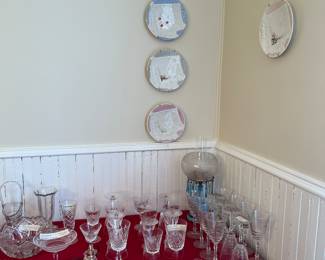 Waterford, Fostoria, New Martinsville Glass Co., ice cream cone holders