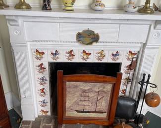 Gourds; fireplace screens; decor