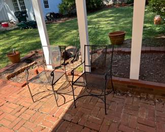 Outdoor metal chairs