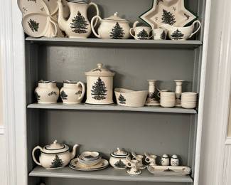 The wall of Spode from a serious collector. There are many unique pieces!