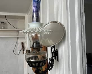 Gas lamp with shield